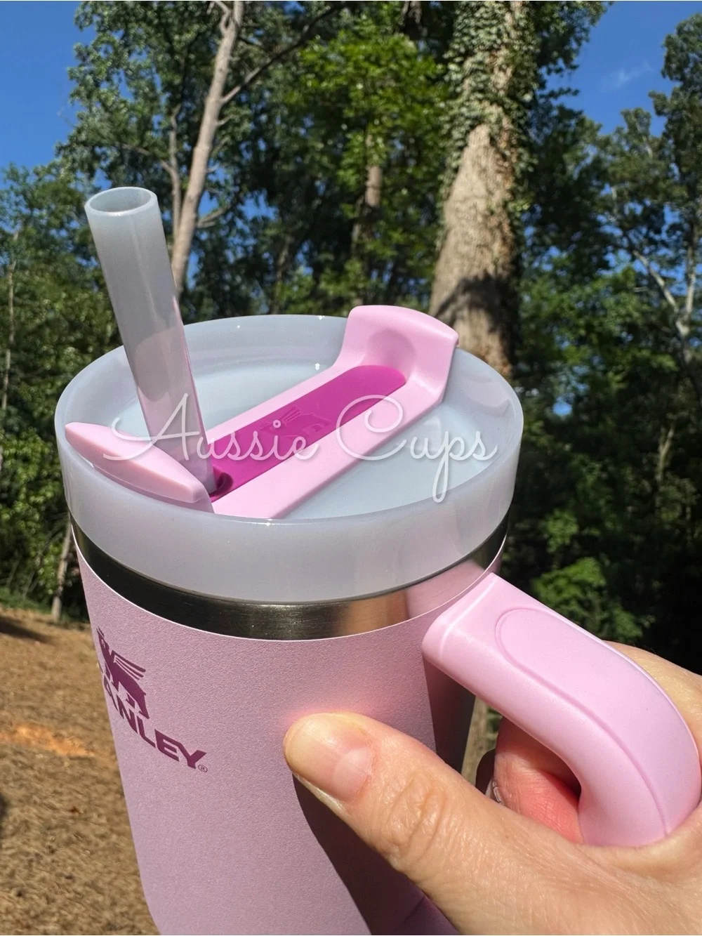 Cherry Blossom 40 oz Stanley Pink Quencher H2.0 Tumbler with Handle, BNWT - Picture 8 of 10